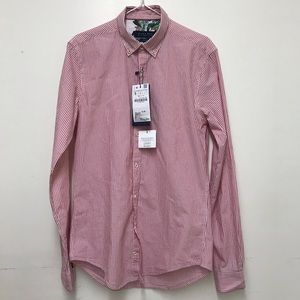 NWT Zara Man Slim Fit Button Down Long Sleeve